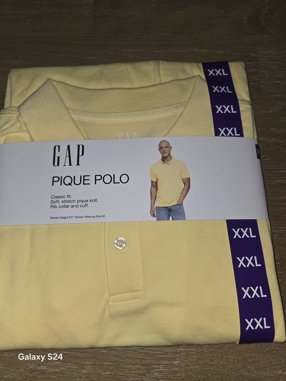 Gap Pique Polo Cotton Polo in Yellow Size XXL NWT